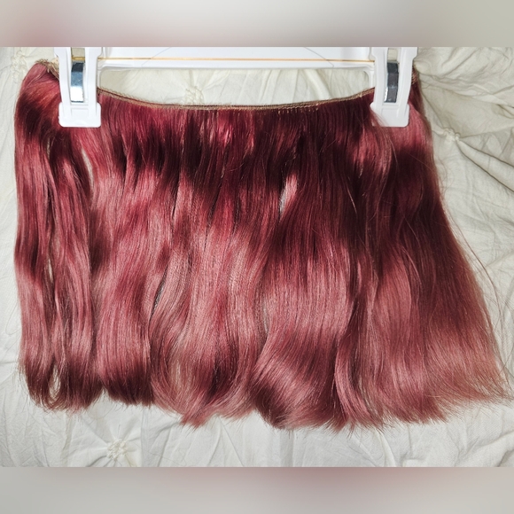 Rose Gold Human Hair Halo Extension - Picture 3 of 5
